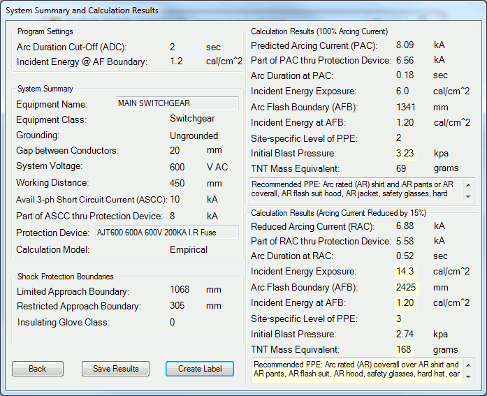 arc flash software empirical model final