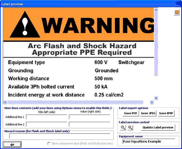 fuse equations label preview