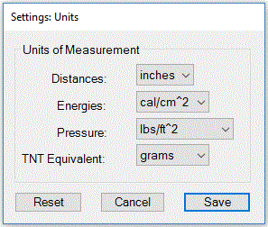 Units of Measurement Popup